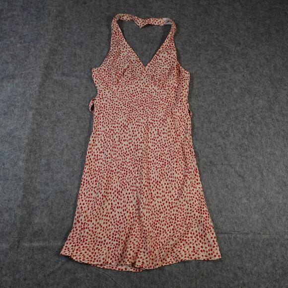 Reformation Dress Womens Medium Delanie Alma Cherry Halter V-Neck Backless Red - Picture 4 of 12